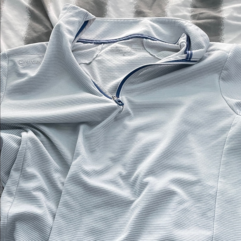 Vineyard Vines Blue Striped Quarter-Zip